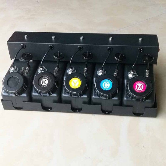 UV continuous ink supply system 5 color 1-liter ink tank CISS UV continuous ink supply system 5 color 1-liter ink tank CISS