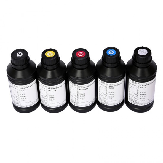 500ML LED UV Ink for DX4 DX5 DX6 DX7  A2 A3 A4 Large Flatbed Inkjet Printer